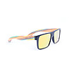 Черни слънчеви очила с цветни дръжки-2 снимка