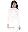 Бяла дамска  риза Samira-0 снимка