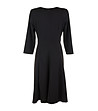 Черна рокля с 3/4 ръкави Malvina-1 снимка