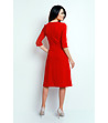 Червена рокля с 3/4 ръкави Malvina-1 снимка