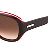 Тъмнокафяви дамски слънчеви очила с контрастни кантове-2 снимка
