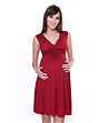Виненочервена разкроена рокля Antonia-2 снимка
