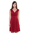 Виненочервена разкроена рокля Antonia-3 снимка