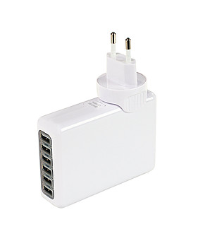 Бяло USB зарядно   снимка