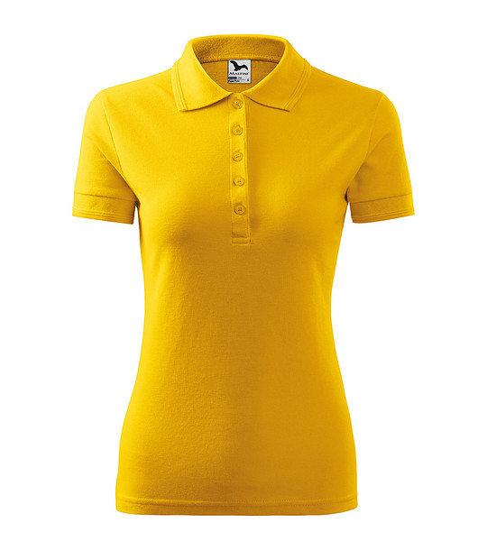 Жълта дамска блуза с яка Lara снимка