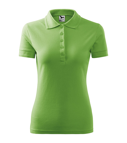 Зелена дамска блуза с яка Lara снимка