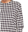 Дамска блуза на пепит в черно и бяло-3 снимка