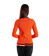 Памучен оранжев дамски пуловер Cassi-1 снимка