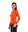Памучен оранжев дамски пуловер Cassi-2 снимка
