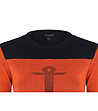 Памучен дамски пуловер в оранжево и тъмносиньо Ciara-2 снимка