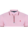 Розова памучна мъжка блуза Chino с цип-2 снимка