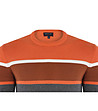 Мъжки памучен пуловер в оранжево и сиво Markell-2 снимка