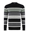 Мъжки памучен пуловер в черно и сиво Markell-0 снимка