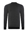 Памучен мъжки пуловер в черно и антрацит Algie-1 снимка