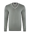 Памучен мъжки пуловер в цвят мента Alister-0 снимка