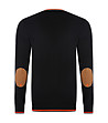 Памучен мъжки пуловер в черно Alister-1 снимка