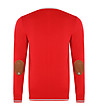 Памучен мъжки пуловер в червено Alister-1 снимка