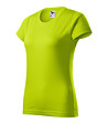 Памучна дамска тениска в цвят лайм Rita-2 снимка