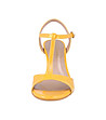 Жълти дамски сандали от естествена кожа-3 снимка