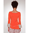 Оранжева дамска памучна блуза Boni-1 снимка