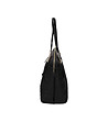 Черна дамска чанта с релеф-3 снимка