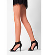 Черни дамски сандали с ресни Bella-2 снимка