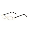 Сребристи метални рамки за очила с черни дръжки-1 снимка