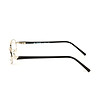 Сребристи метални рамки за очила с черни дръжки-3 снимка