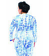 Дамско сако в бяло и синьо с принт Florencia-1 снимка