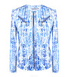 Дамско сако в бяло и синьо с принт Florencia-2 снимка