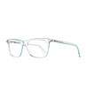 Прозрачни unisex рамки за очила със зелени кантове-0 снимка