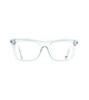 Прозрачни unisex рамки за очила със зелени кантове-1 снимка