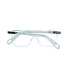 Прозрачни unisex рамки за очила със зелени кантове-2 снимка