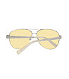 Сребристи дамски слънчеви очила тип авиатор-2 снимка