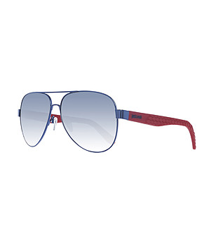 Мъжки слънчеви очила тип авиатор в синьо и червено снимка