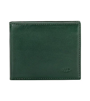Зелен мъжки портфейл от естествена кожа Jay снимка
