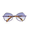 Лилави дамски слънчеви очила с метални рамки Tessa-2 снимка
