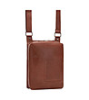 Кафява мъжка чанта от естествена кожа Iggy-3 снимка
