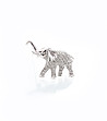 Сребриста брошка слон с кристали Swarovski-0 снимка