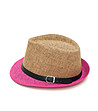 Дамска шапка в бежово и розово Pipa-1 снимка
