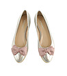 Дамски кожени обувки в сребристо и розово Janet-1 снимка