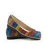 Многоцветни дамски кожени обувки Selma-2 снимка