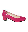Кожени дамски обувки в цвят циклама Berta-0 снимка