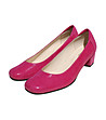 Кожени дамски обувки в цвят циклама Berta-2 снимка