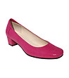 Кожени дамски обувки в цвят циклама Berta-3 снимка
