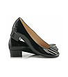 Черни кожени дамски обувки Merci-2 снимка