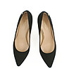 Черни дамски обувки от естествен велур Velma-1 снимка