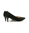 Черни дамски обувки от естествен велур Velma-2 снимка