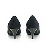 Черни дамски обувки от естествен велур Velma-3 снимка