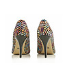 Многоцветни кожени дамски обувки Shira-4 снимка